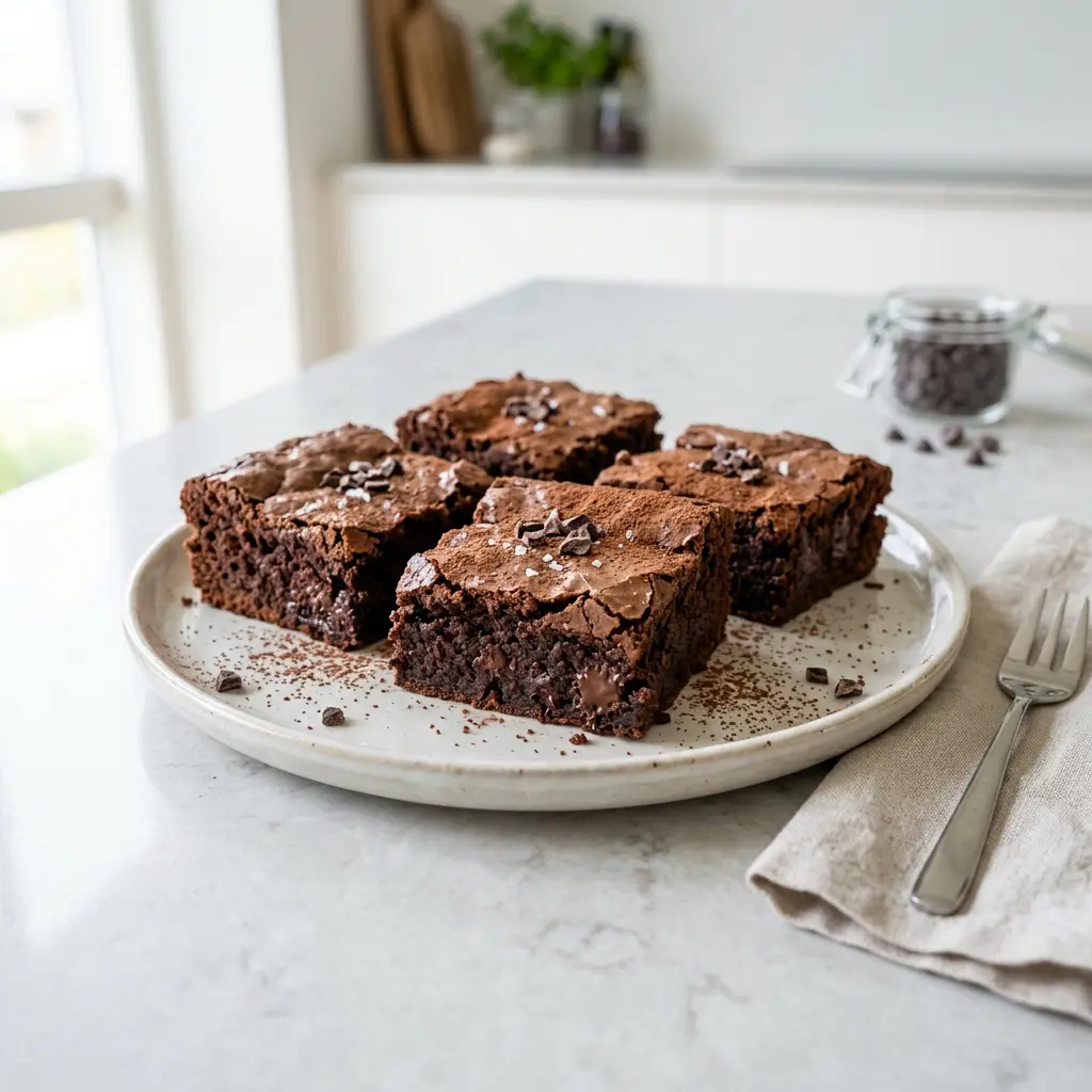 Retsepti Brownie'd kuumaõhufritüüris foto valmis magustoiduna