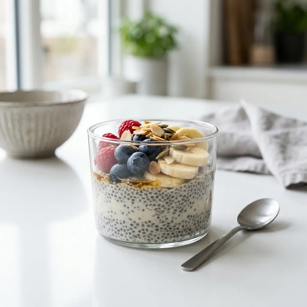 Retsepti Chia-puding foto valmis magustoiduna