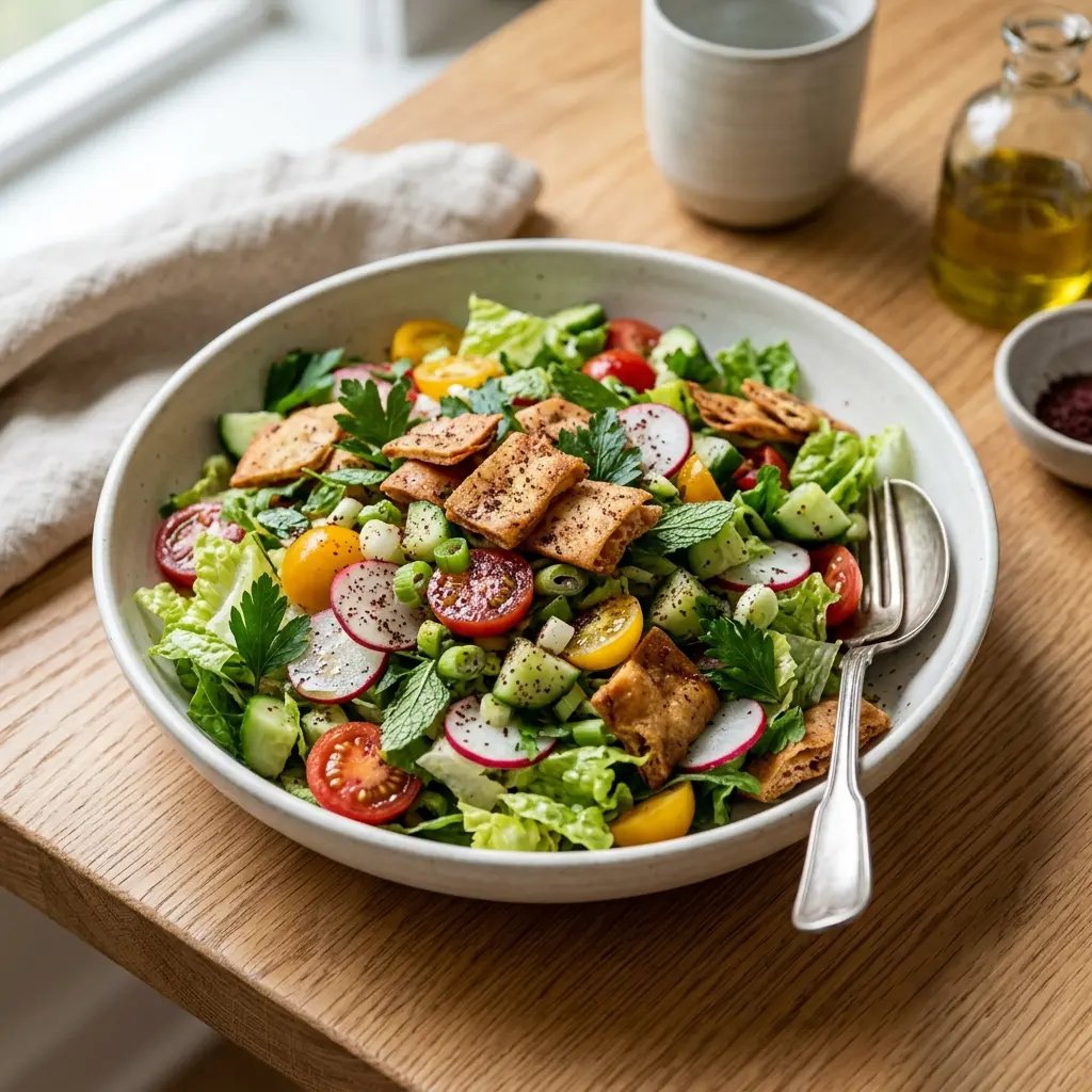 Retsepti Fattoush foto valmis koduse roana