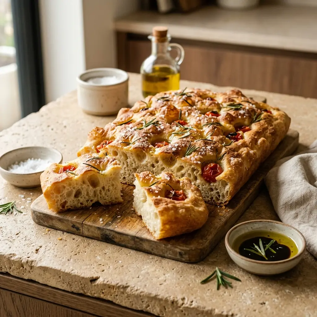 Retsepti Focaccia foto koduse leiva või tainana