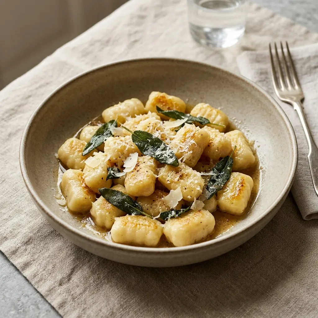 Retsepti Gnocchi salveivõiga foto valmis koduse roana