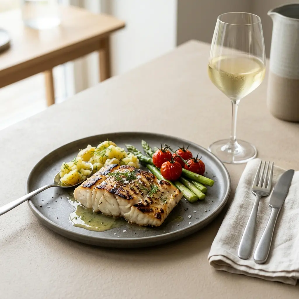 Retsepti Grillitud tursk foto valmis koduse roana