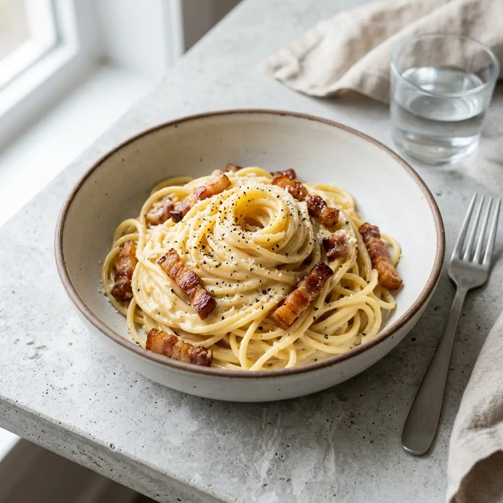 Retsepti Klassikaline carbonara foto valmis koduse roana