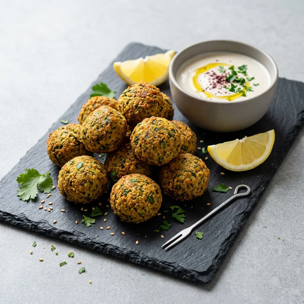 Retsepti Külmutatud falafel kuumaõhufritüüris foto valmis koduse roana