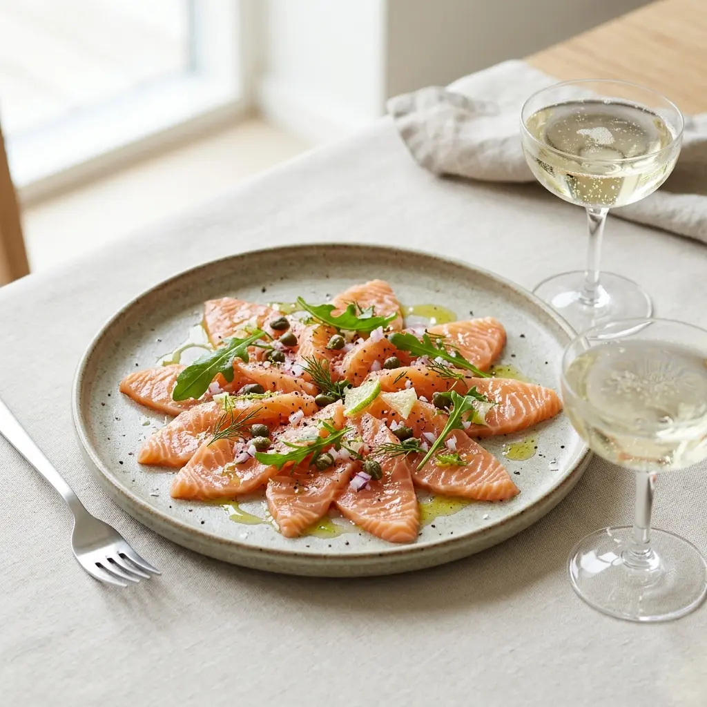 Retsepti Lõhecarpaccio foto valmis koduse roana
