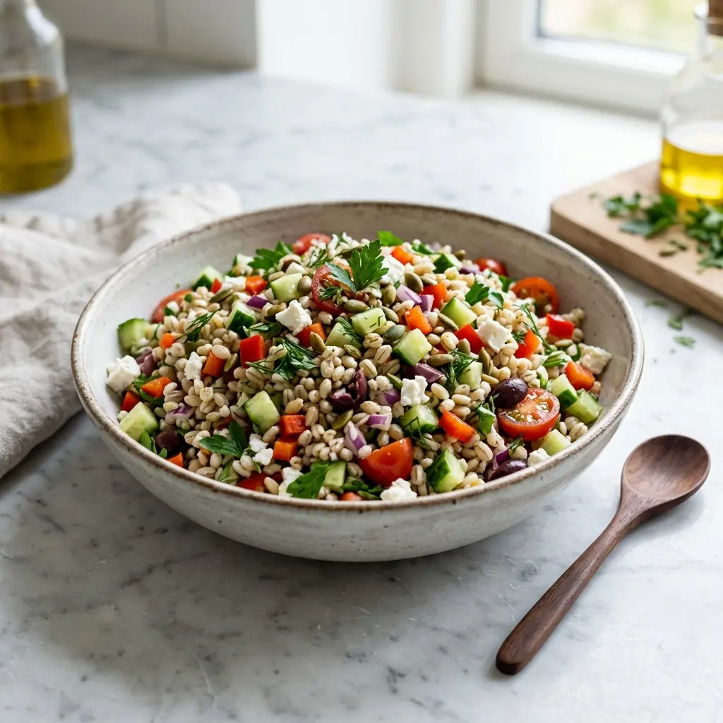 Retsepti Odru-kruubisalat foto värske salatina