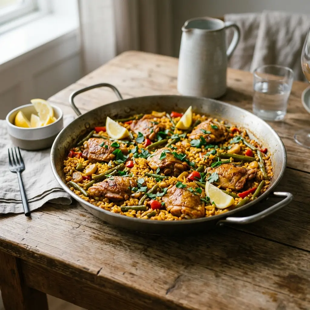 Retsepti Paella kanaga foto valmis koduse roana