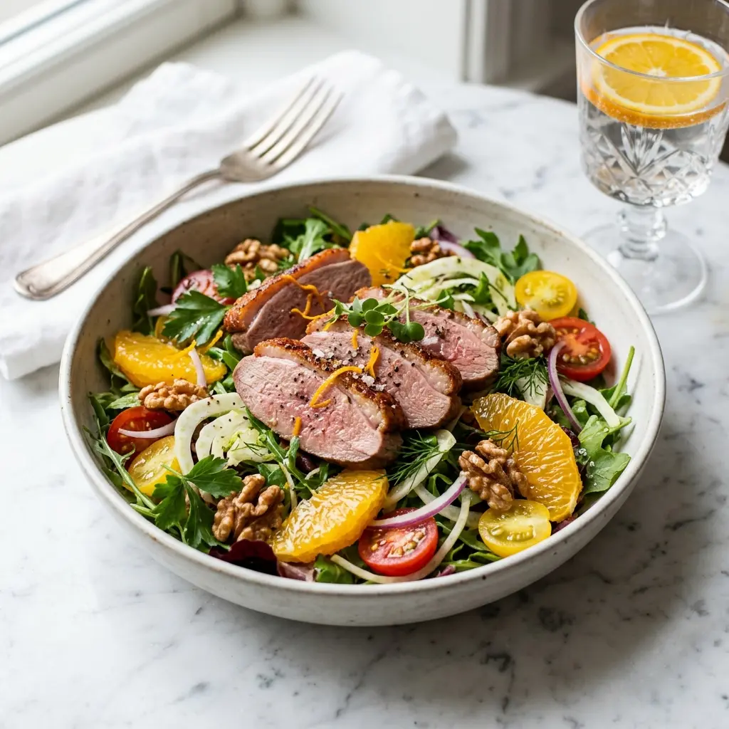 Retsepti Pardisalat apelsiniga foto värske salatina