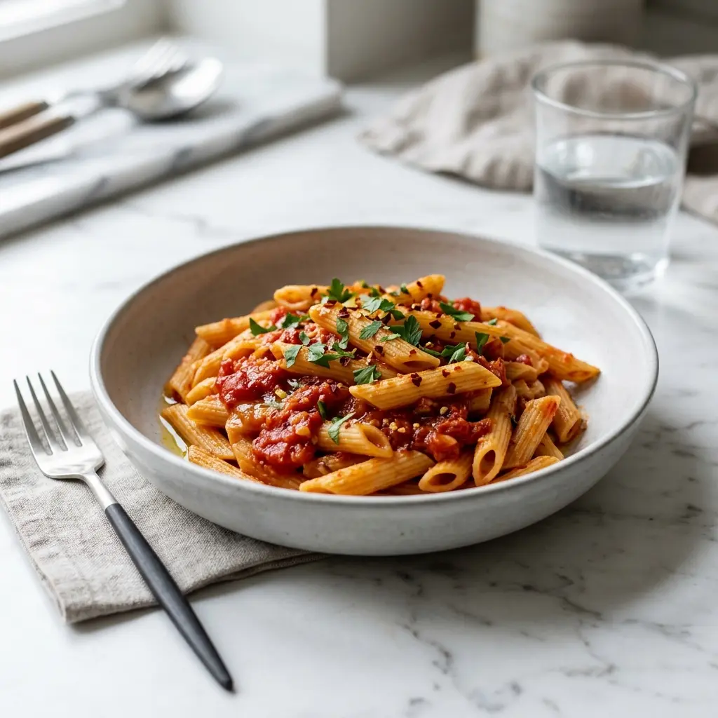 Retsepti Pasta arrabbiata foto valmis koduse roana