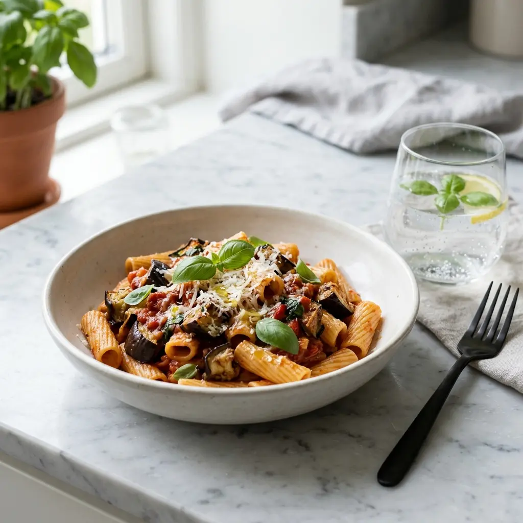 Retsepti Pasta baklažaaniga foto valmis koduse roana