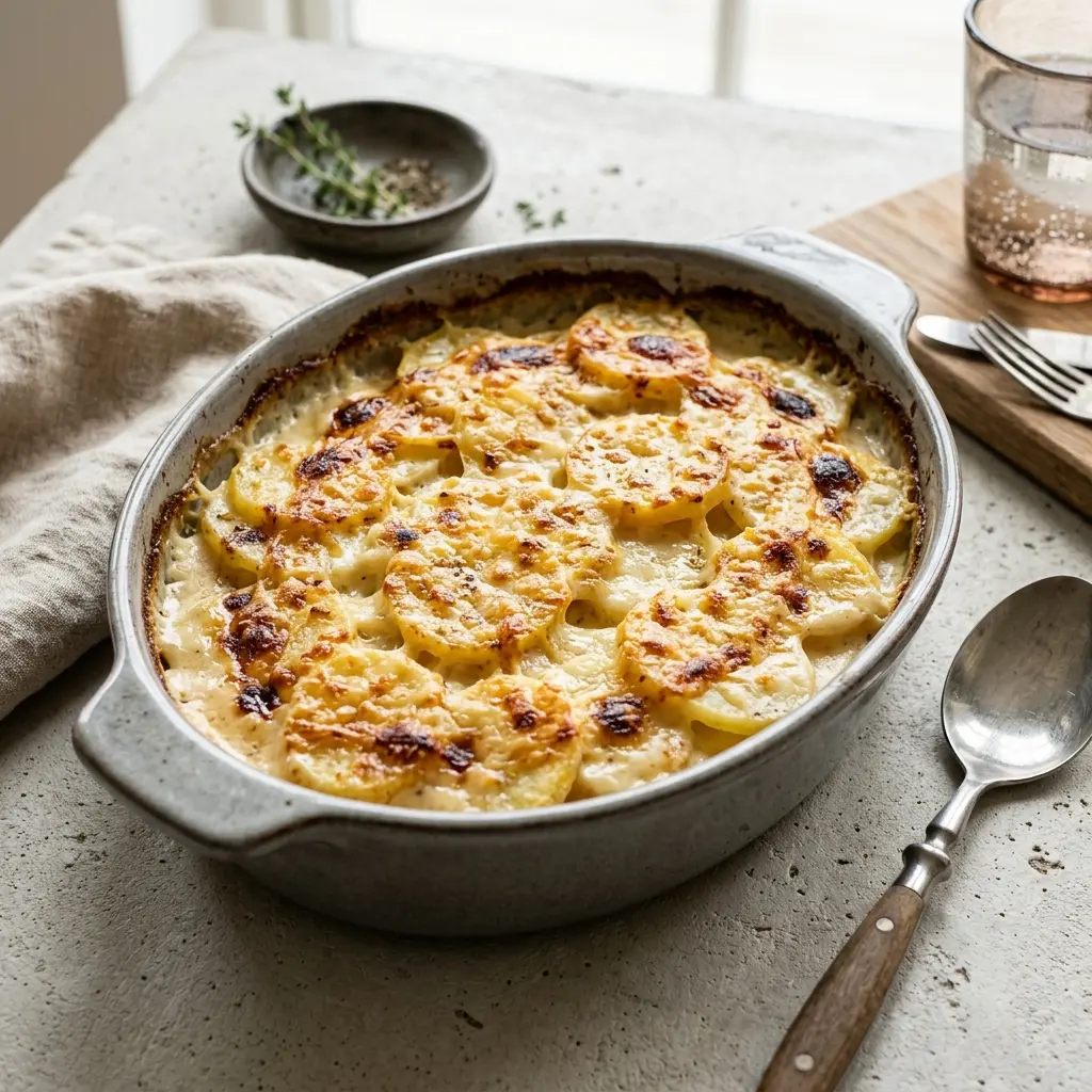 Retsepti Pommes dauphinoise foto valmis koduse roana