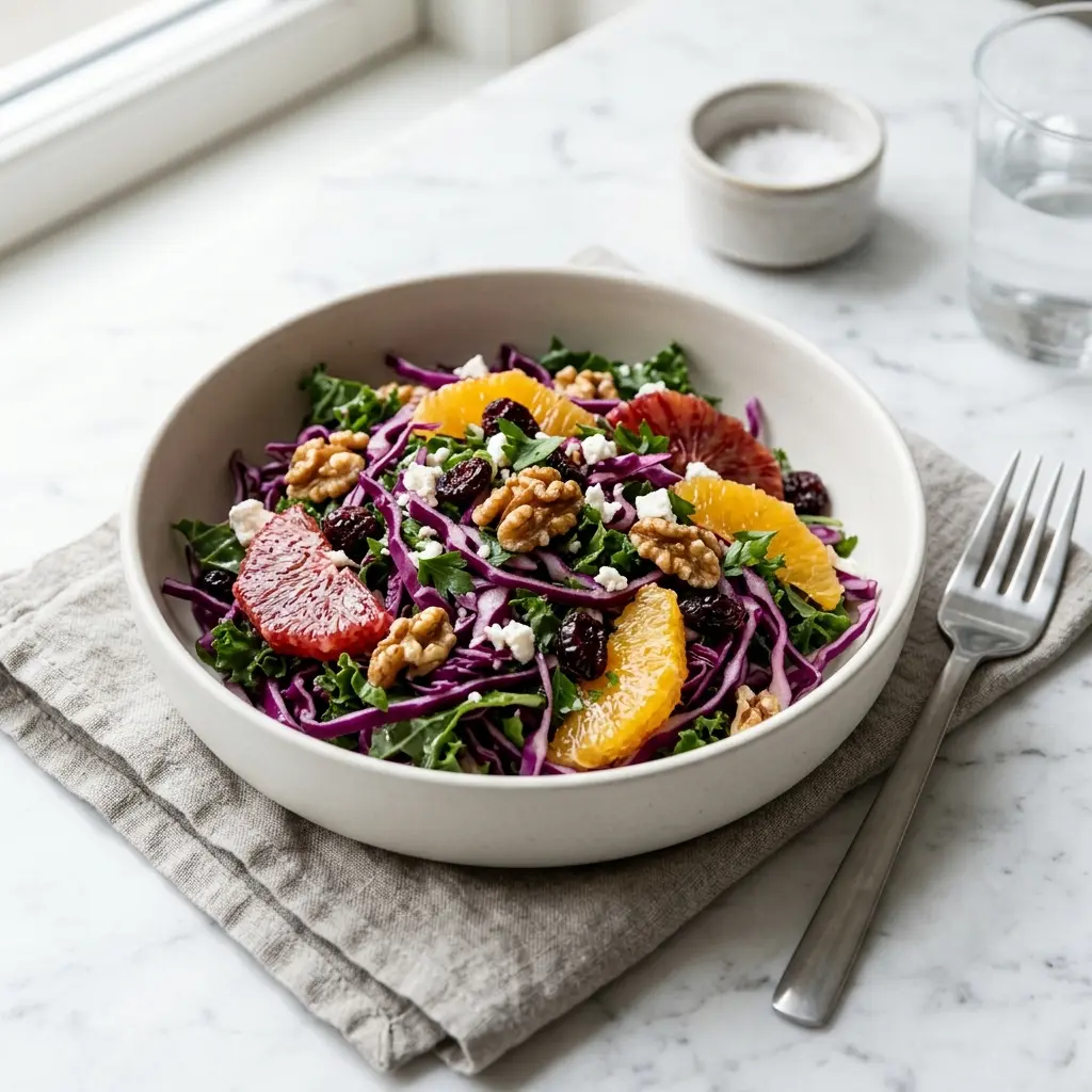 Retsepti Punase kapsa salat foto värske salatina