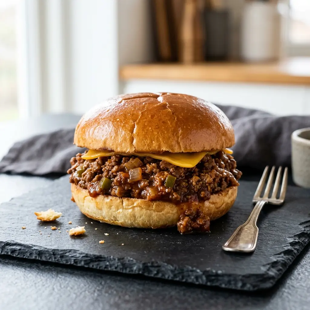 Retsepti Sloppy Joe võileib foto koduse leiva või tainana