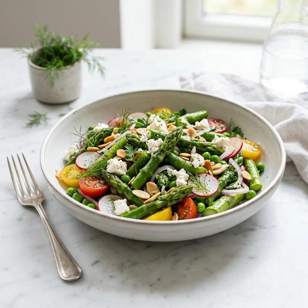 Retsepti Sparglisalat foto värske salatina