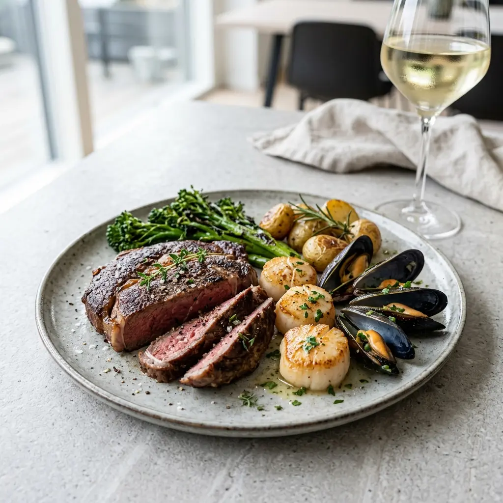 Retsepti Surf and turf foto valmis koduse roana