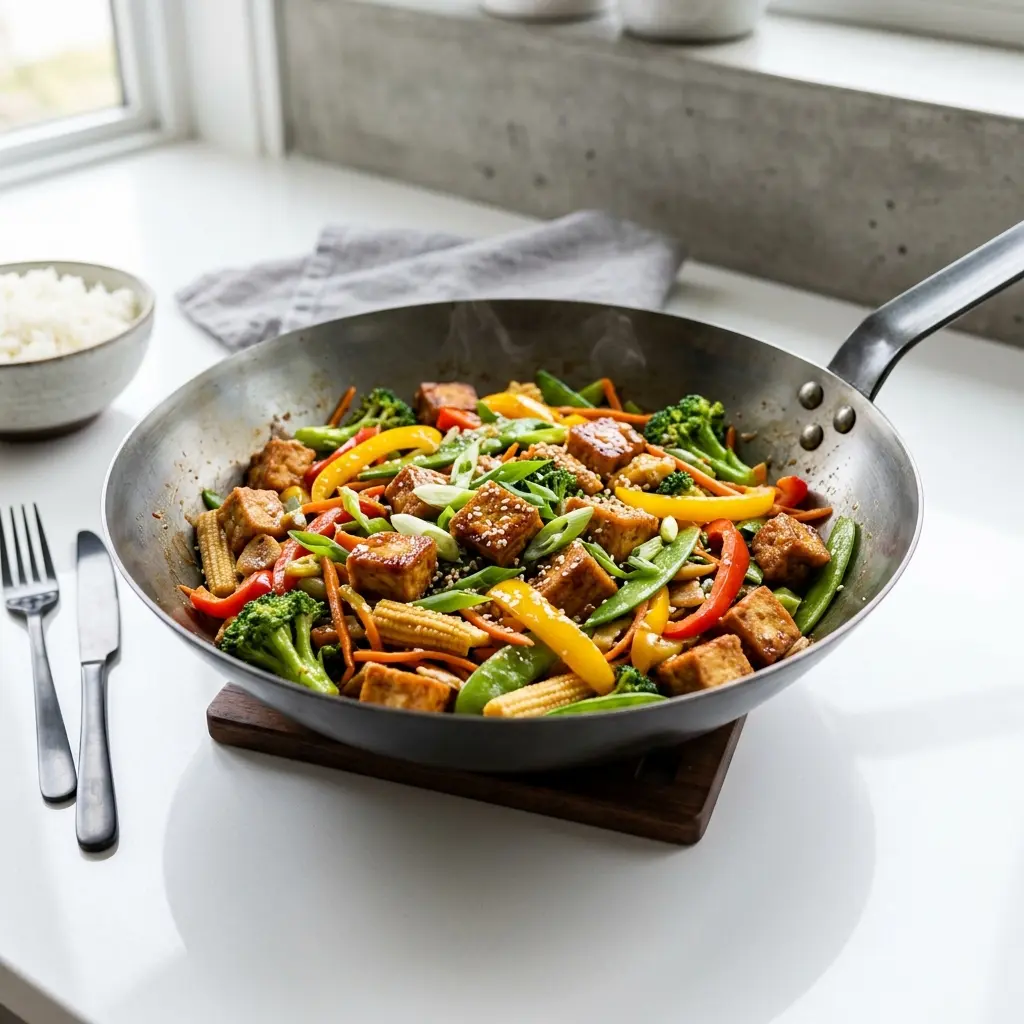 Retsepti Wok-tofu foto valmis koduse roana
